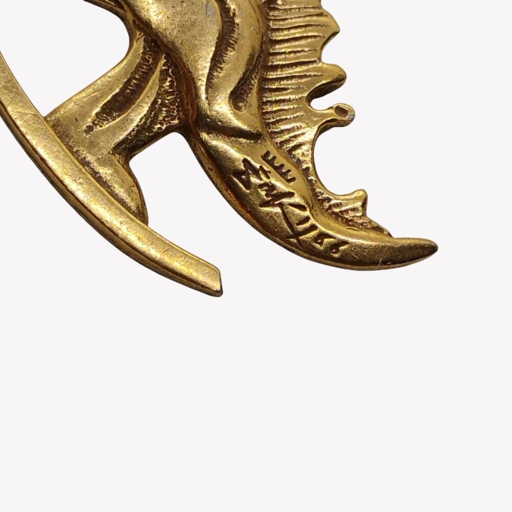 Vintage Salvador Dalí Winged Angel Brooch 1966 - Picture 3 of 5